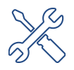 Service-focused company icon emphasizing maintenance and repair for long-term commercial boiler system performance.